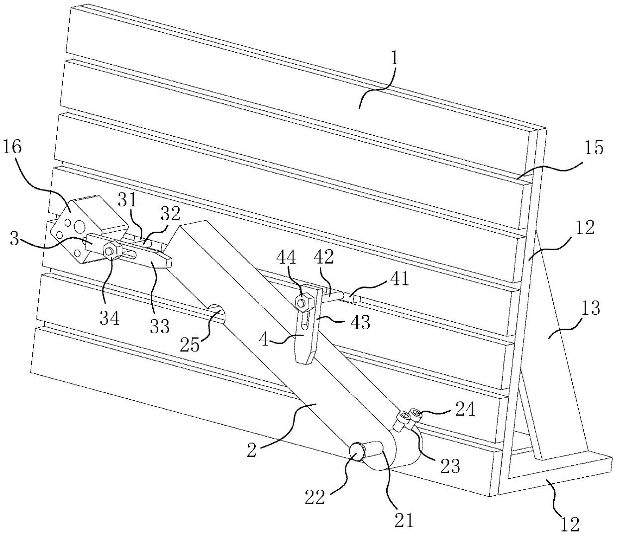 Processing and positioning device and processing system for double-inclination slideway of mould base