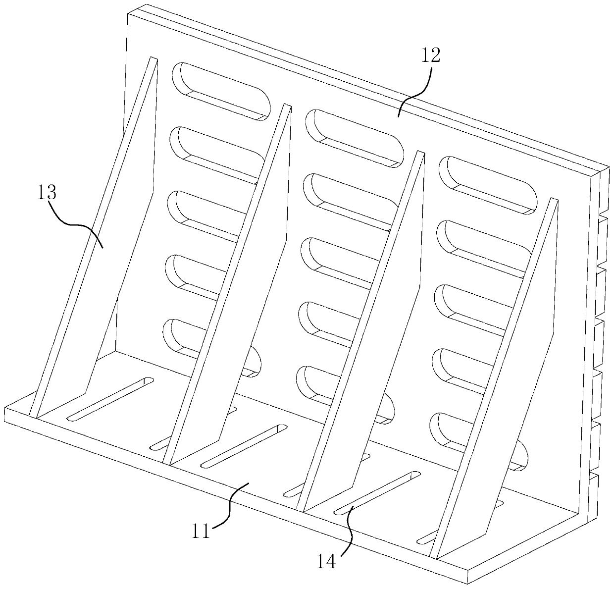 Processing and positioning device and processing system for double-inclination slideway of mould base