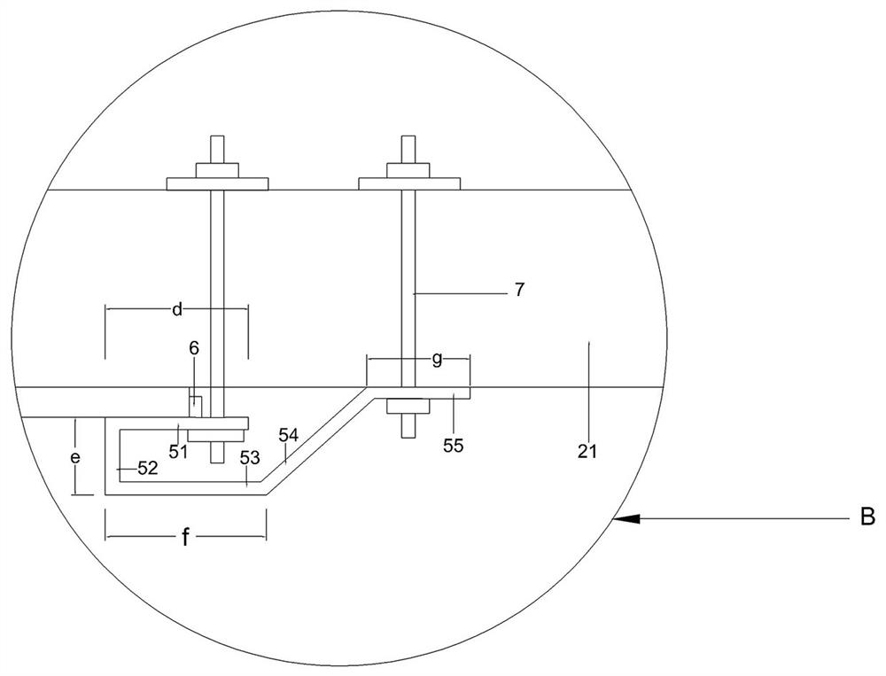 Steel embracing beam supporting system of formwork supporting frame and construction method of steel embracing beam supporting system