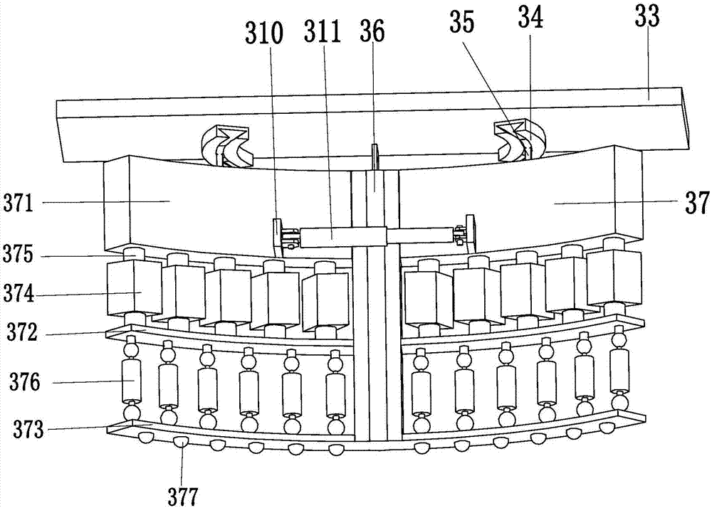 Washed stone pavement troweling and rolling device used for indoor architectural decoration