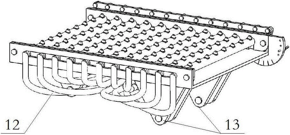 Water drainage system with angle and space of nozzles capable of being adjusted