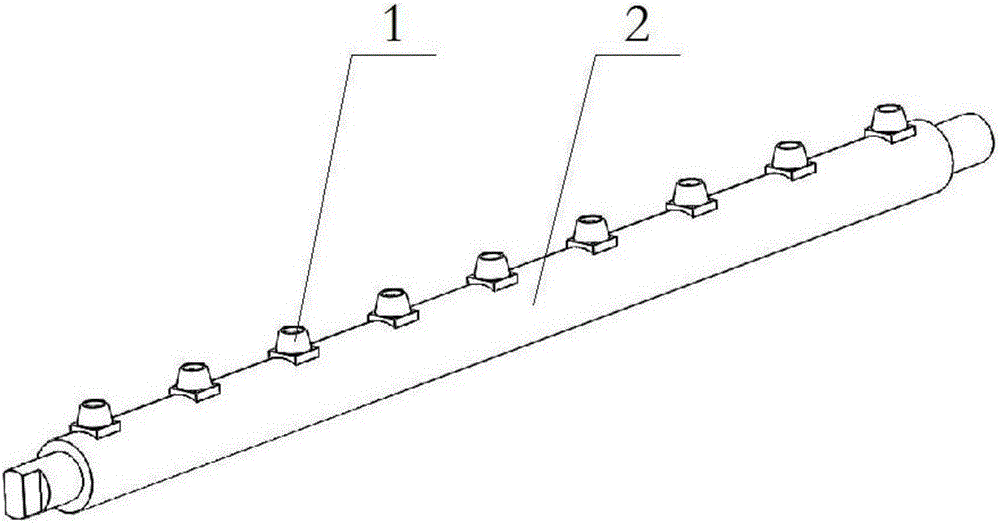 Water drainage system with angle and space of nozzles capable of being adjusted