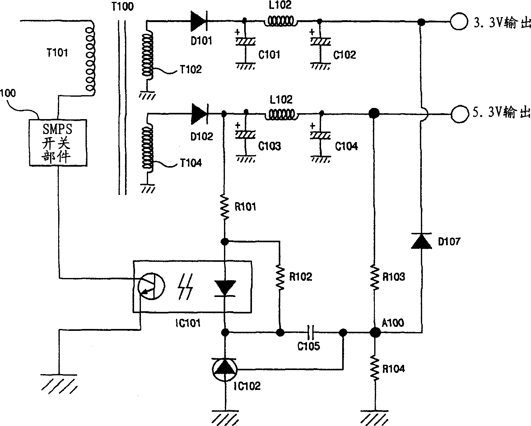 Overload protecting circuit of transformer