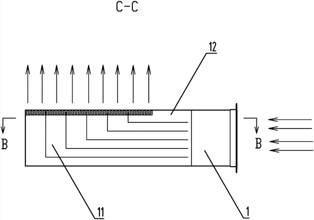 Glass fiber forming area cooling air bellow