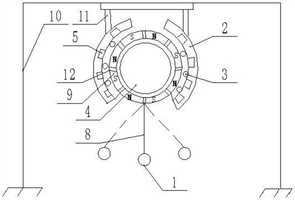 Automatic power generation device for underwater unmanned vehicle