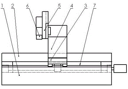 Moving column type gantry milling machine driven by single lead screw and assembling technique thereof