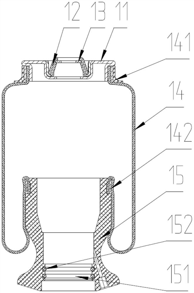 Sealing structure of air spring