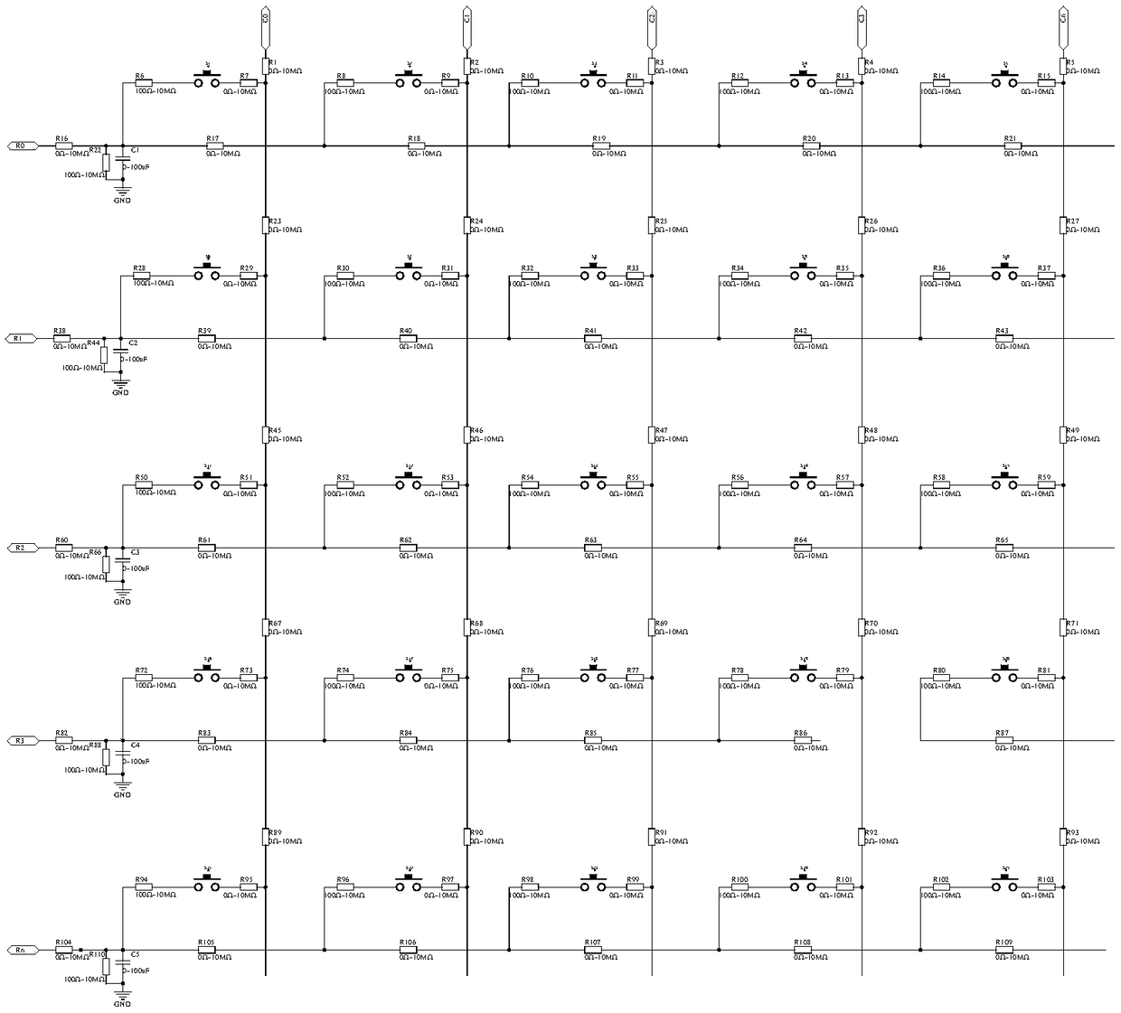 Detection circuit capable of detecting a plurality of arbitrary-combination keys by low cost, and processing method