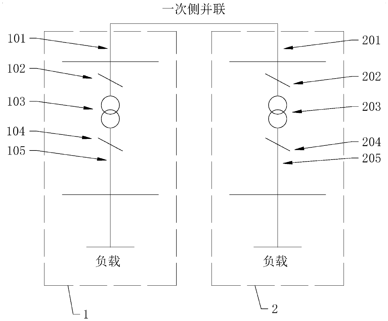 Secondary voltage loop abnormality parallelism detection device based on current injection method