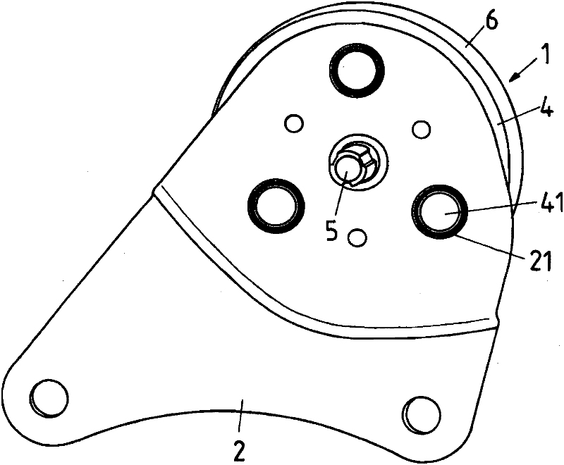 Apparatus comprising a fitting and an adapter plate and method for producing such an apparatus