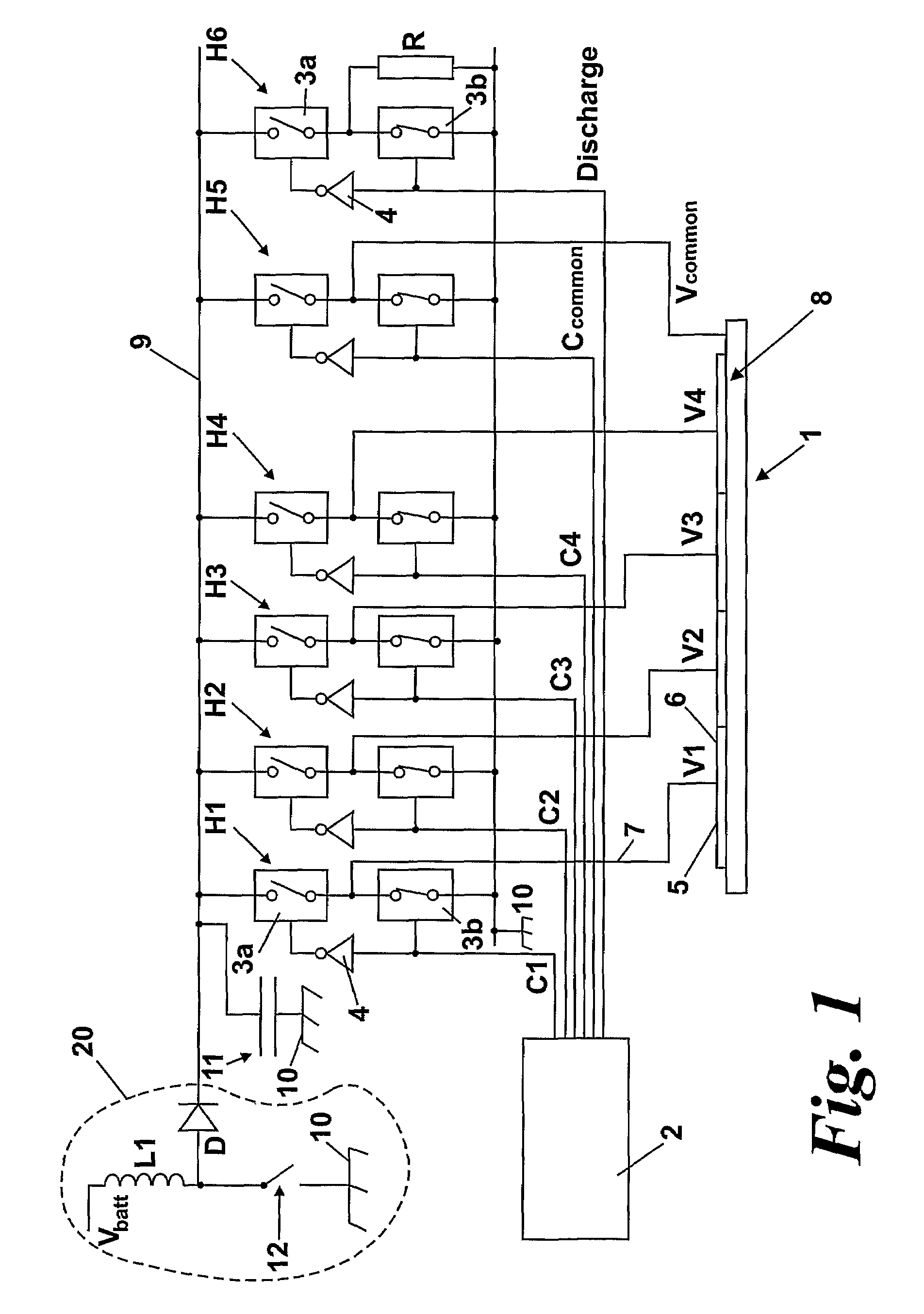 Electronic circuit for driving electroluminescent display