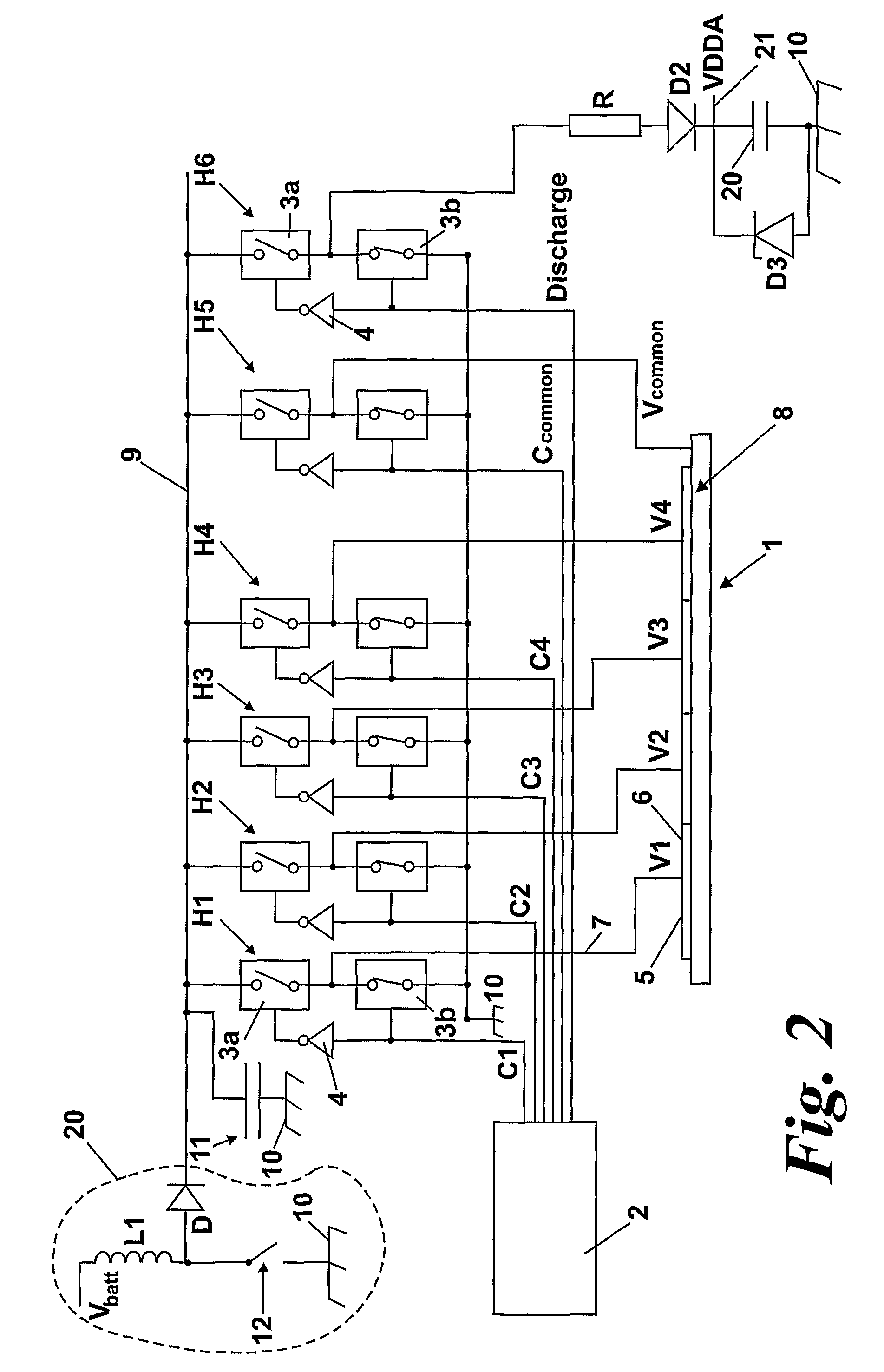 Electronic circuit for driving electroluminescent display