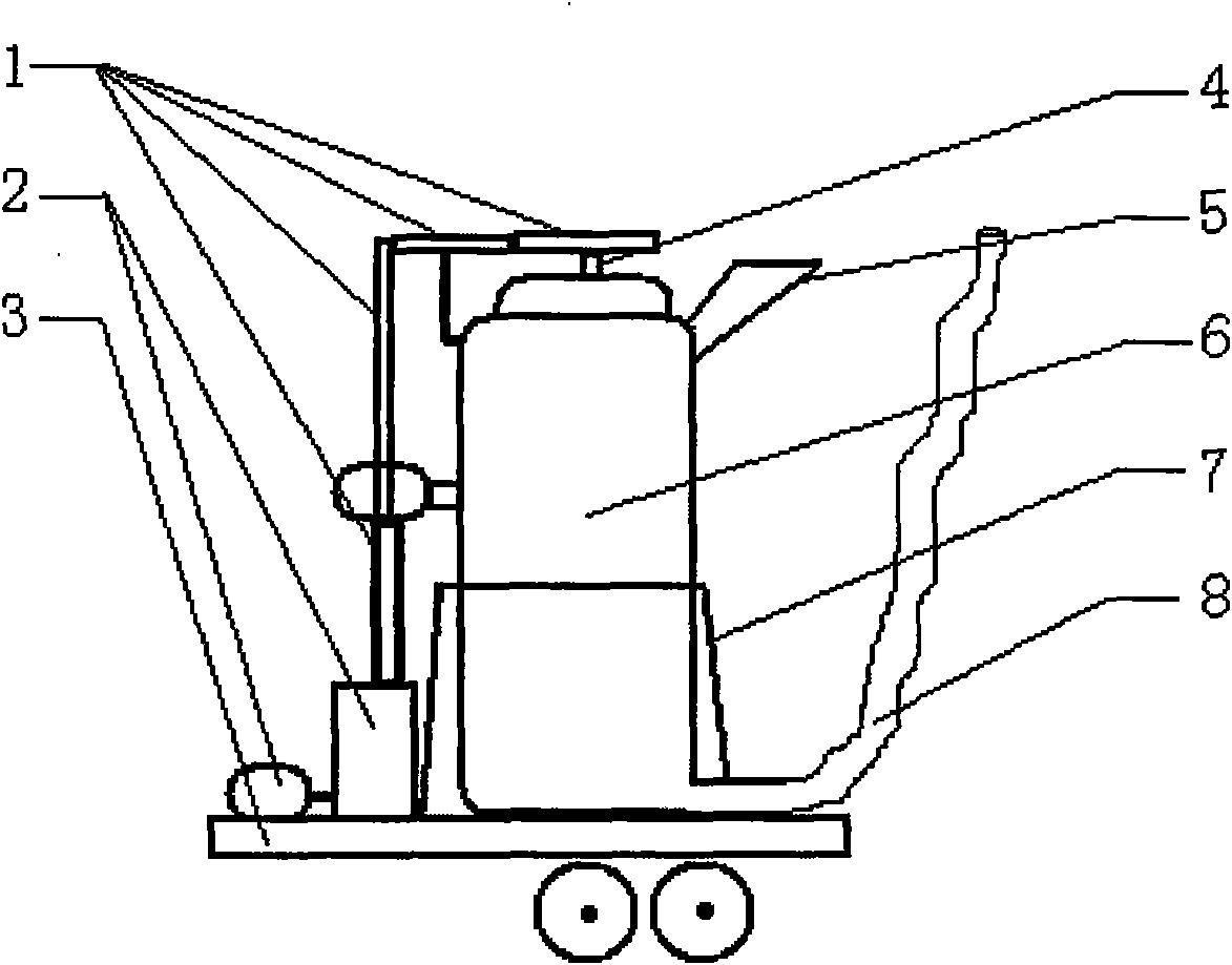 Straight barrel type concrete mixing transportation truck