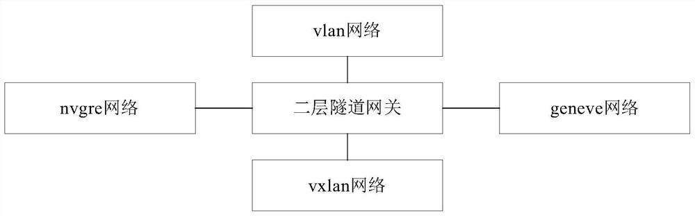 Data link layer communication method and device of virtual network