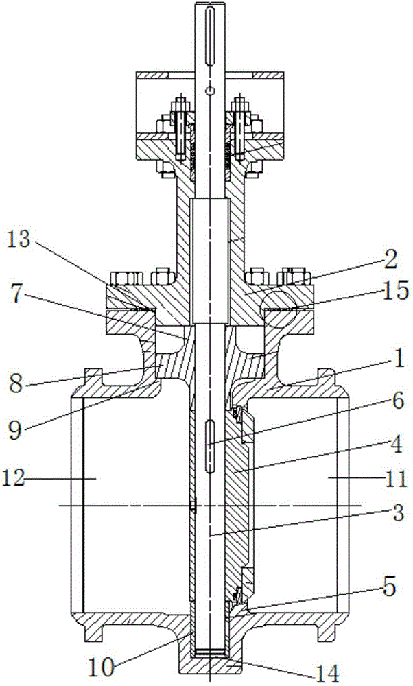 Upper mounting type butterfly valve