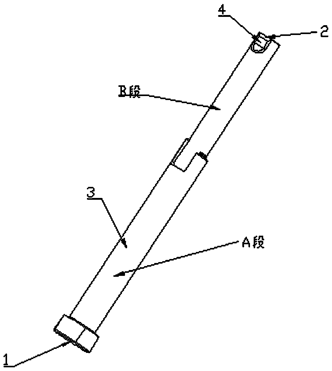 Partial quick-change combination punch for punching when internal high-pressure forming