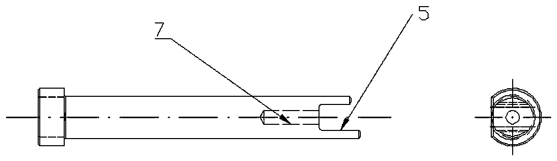 Partial quick-change combination punch for punching when internal high-pressure forming