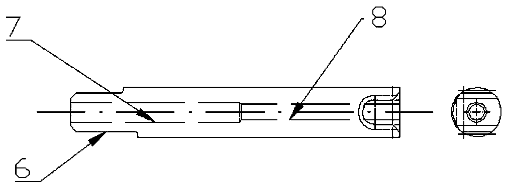 Partial quick-change combination punch for punching when internal high-pressure forming