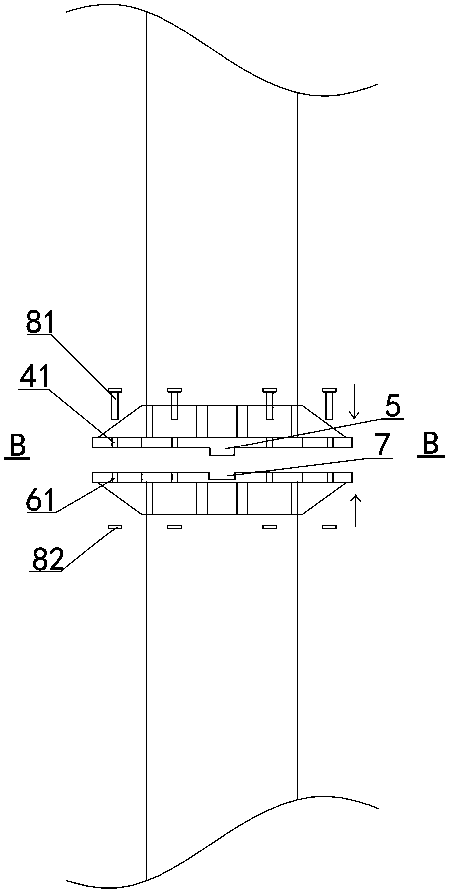 Bending and shearing separation type prefabricated assembly-type frame column and construction method thereof