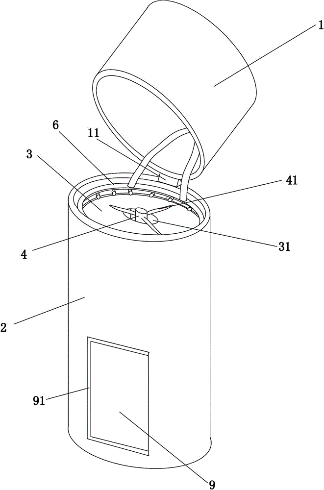 Garbage can capable of crushing garbage