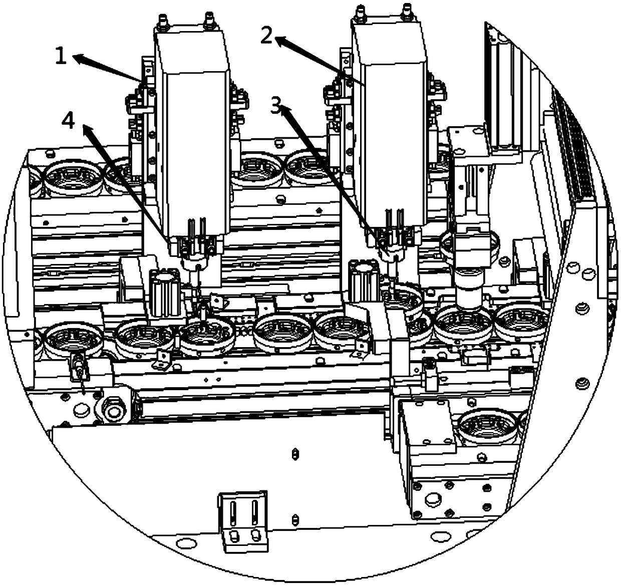 Positioning device for go-no gauge detecting device