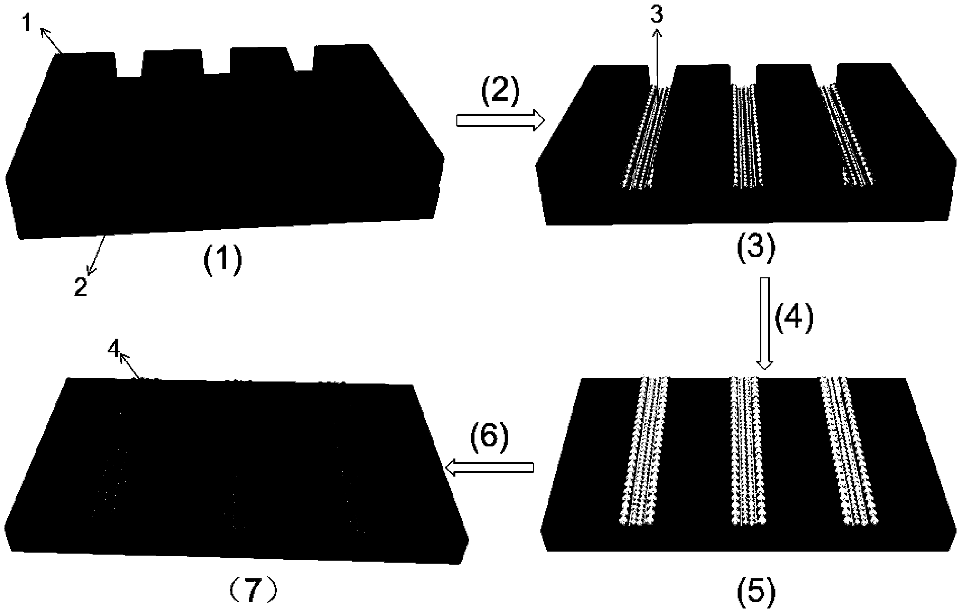 Method for preparing solar cell silver wire grid electrode based on photolithographic mask method and liquid phase method