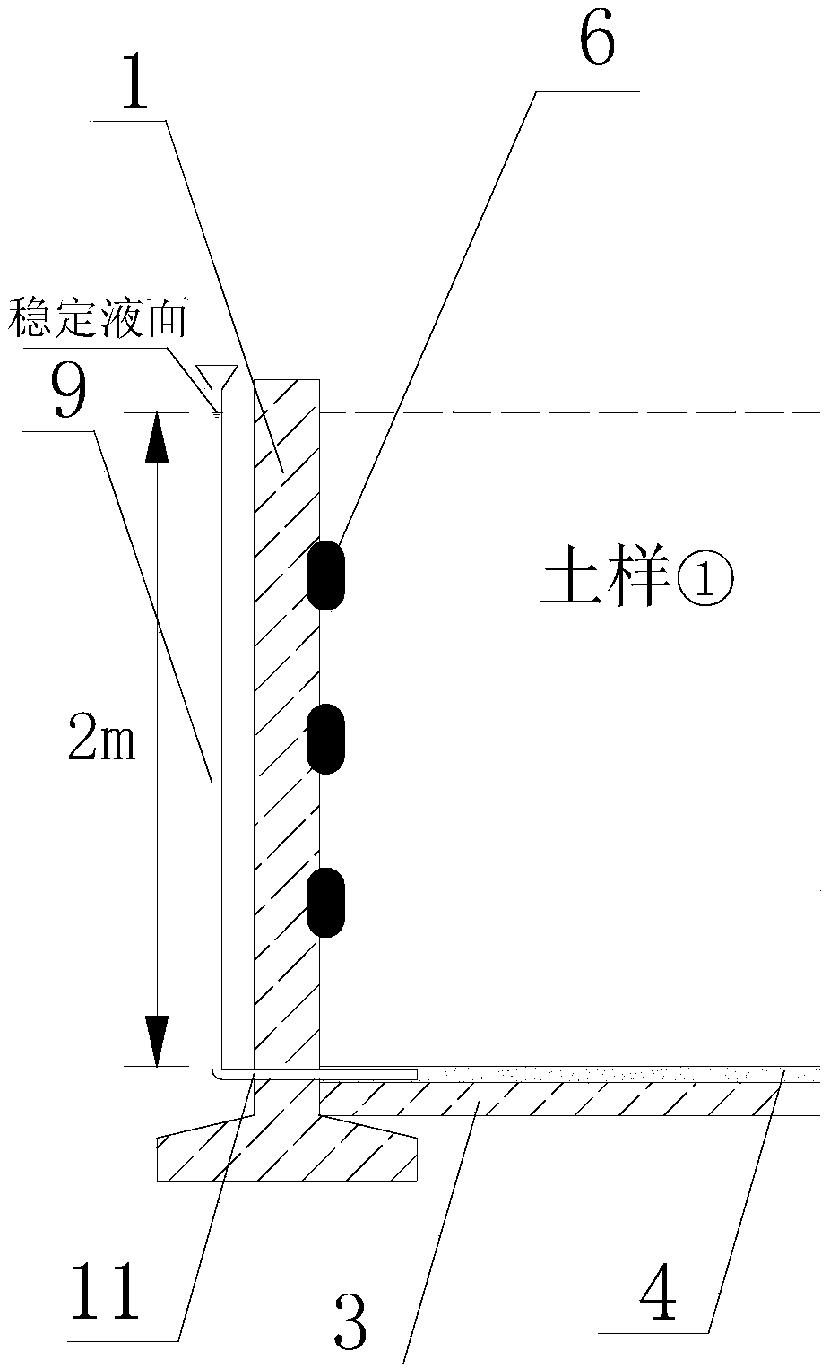 Multifunctional testing apparatus for on-site determination of expansion of sulfuric acid salinized soil saline