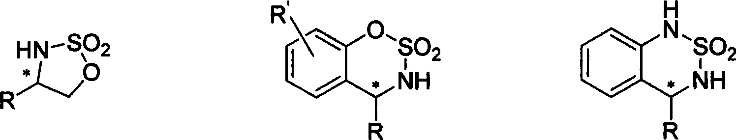 Method for synthesizing chiral sultam containing hetero atom unsymmetrical hydrogenation using Pd as catalyst