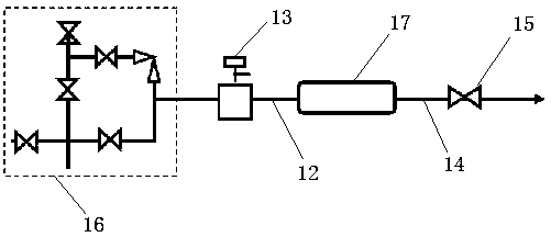 Vortex street throttling integrated gas-liquid two-phase flowmeter and application method thereof