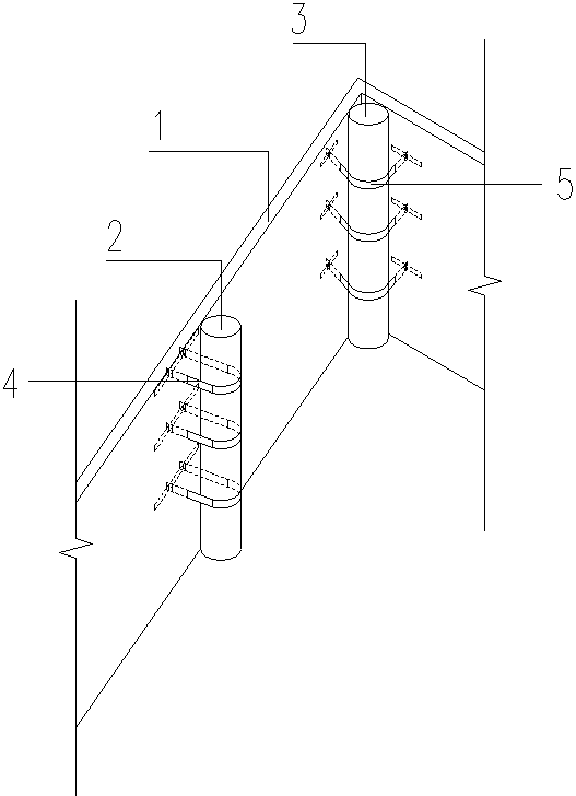 Structure and method for reinforcing ancient residential building wall column connection