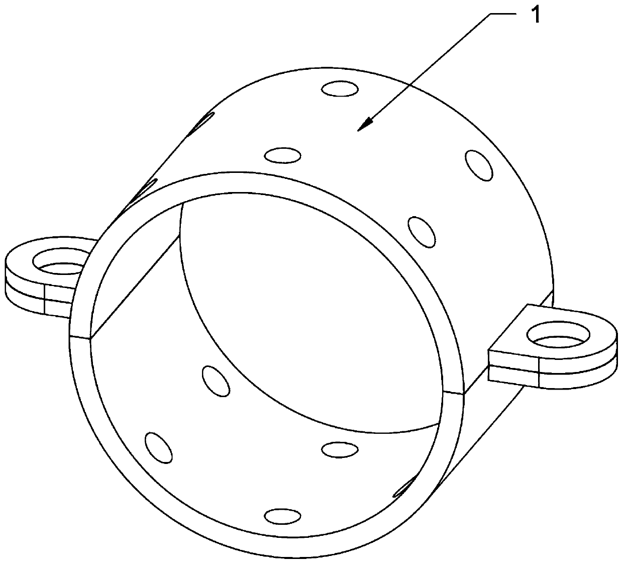 Nylon pipe clamp structure based on automobile air conditioning pipeline