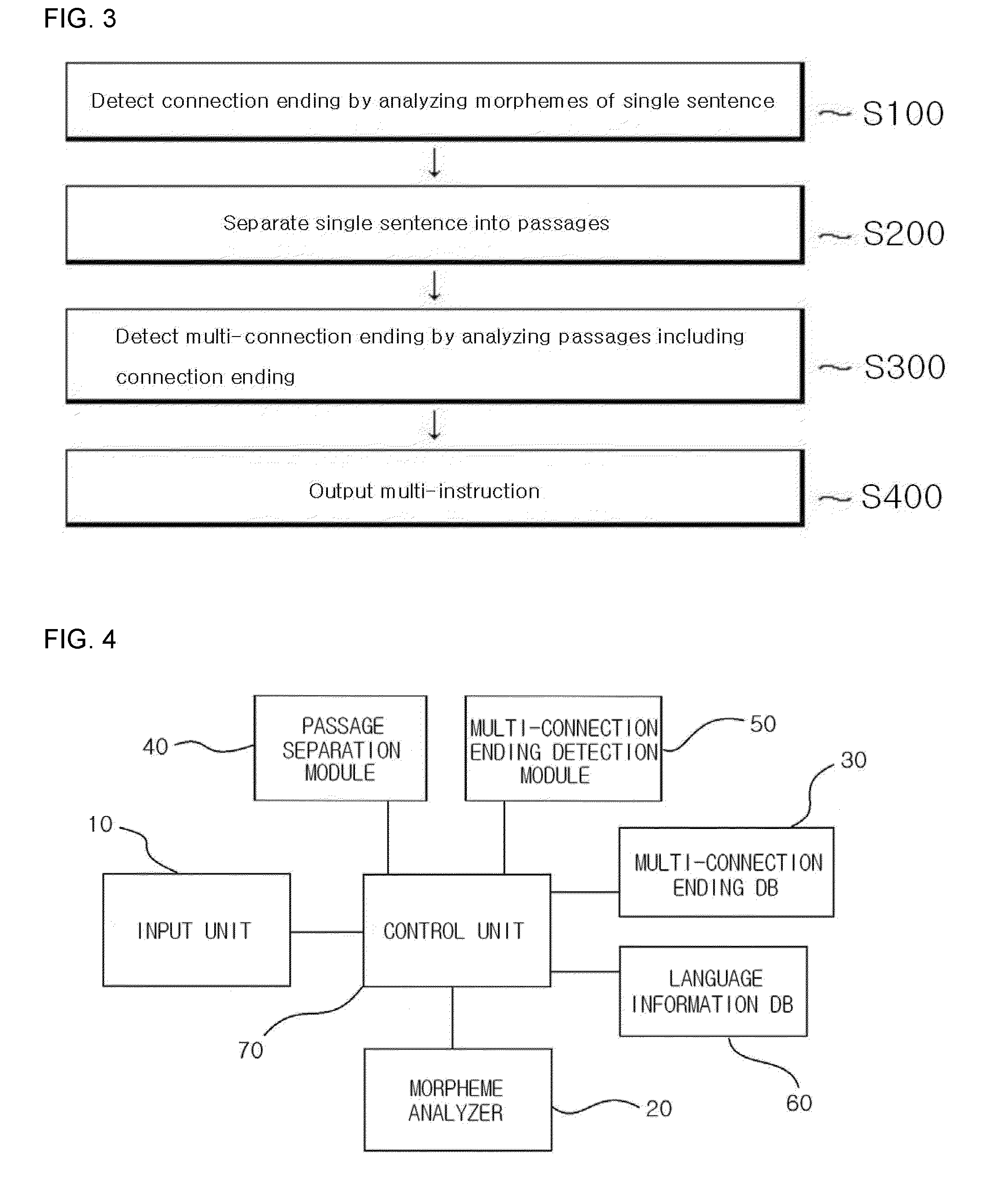 Speech recognition method of sentence having multiple instructions