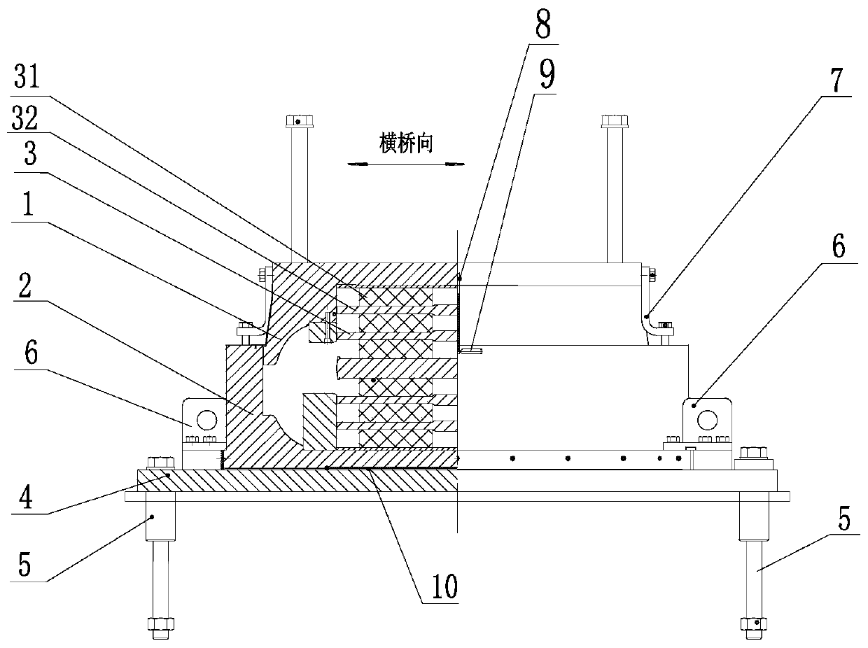 Method for reducing hogging moment of composite beam at cable-stayed bridge auxiliary pier under action of live load