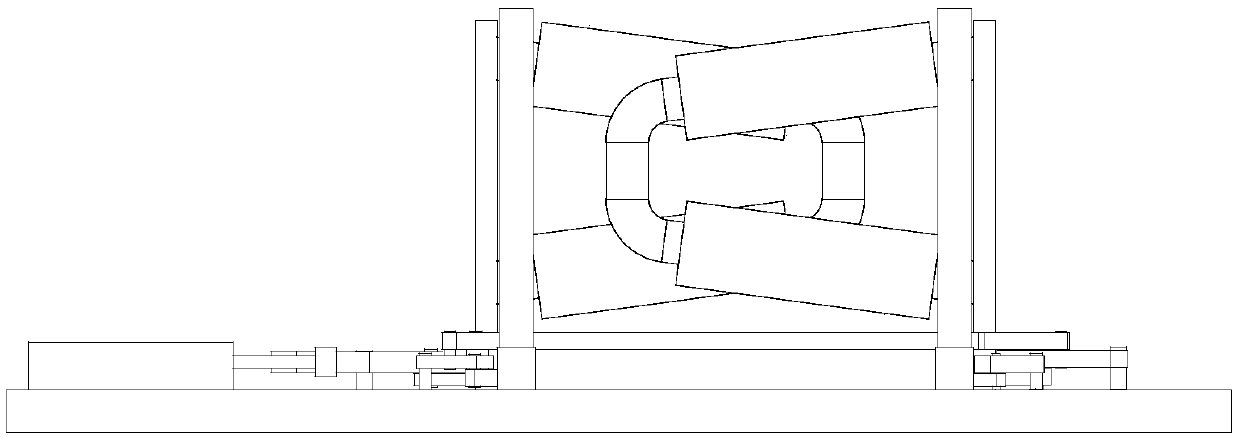 Oscillating bar adjusting type steel wire rope guide device