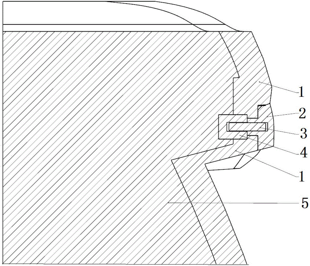 Fixing structure for plastocene model ABS component