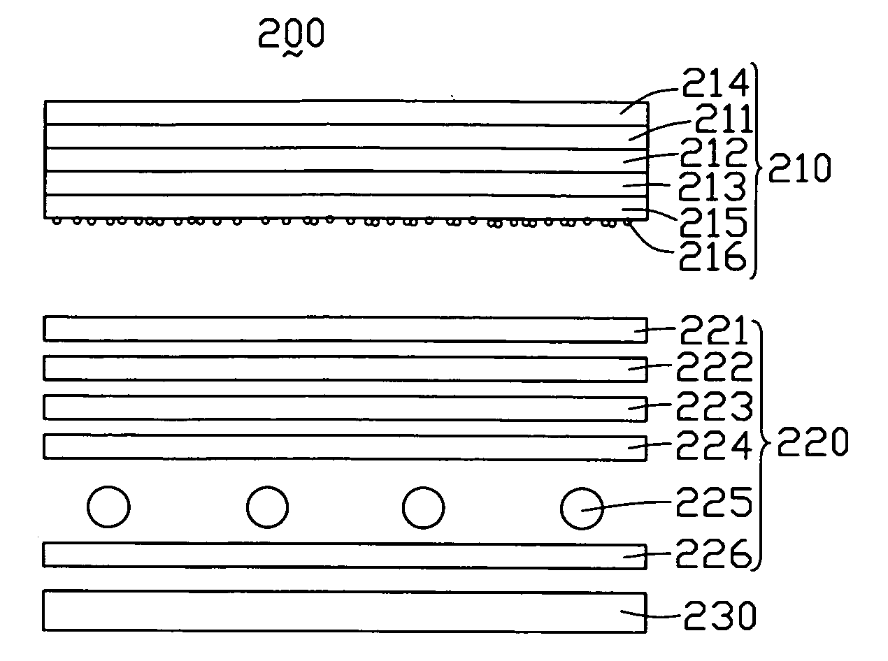 Liquid crystal display having polarizer with diffusing particles