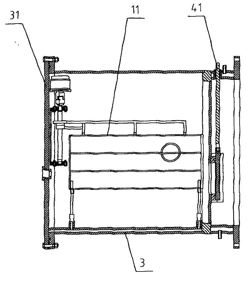 Batch feeding and discharging system and method for continuous production type vacuum atmosphere furnace