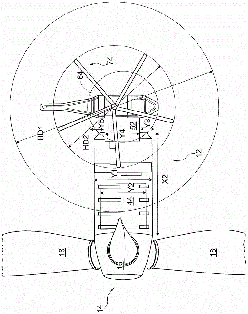 Wind power plant with helicopter lift platform