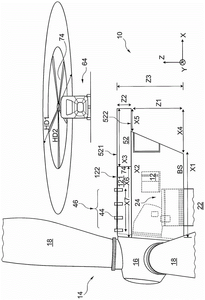 Wind power plant with helicopter lift platform