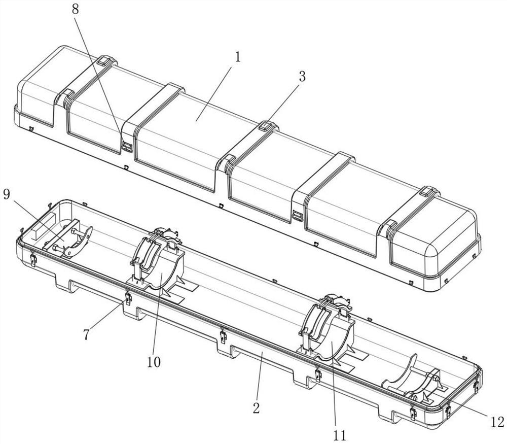 Intelligent transportation packaging box for composite materials