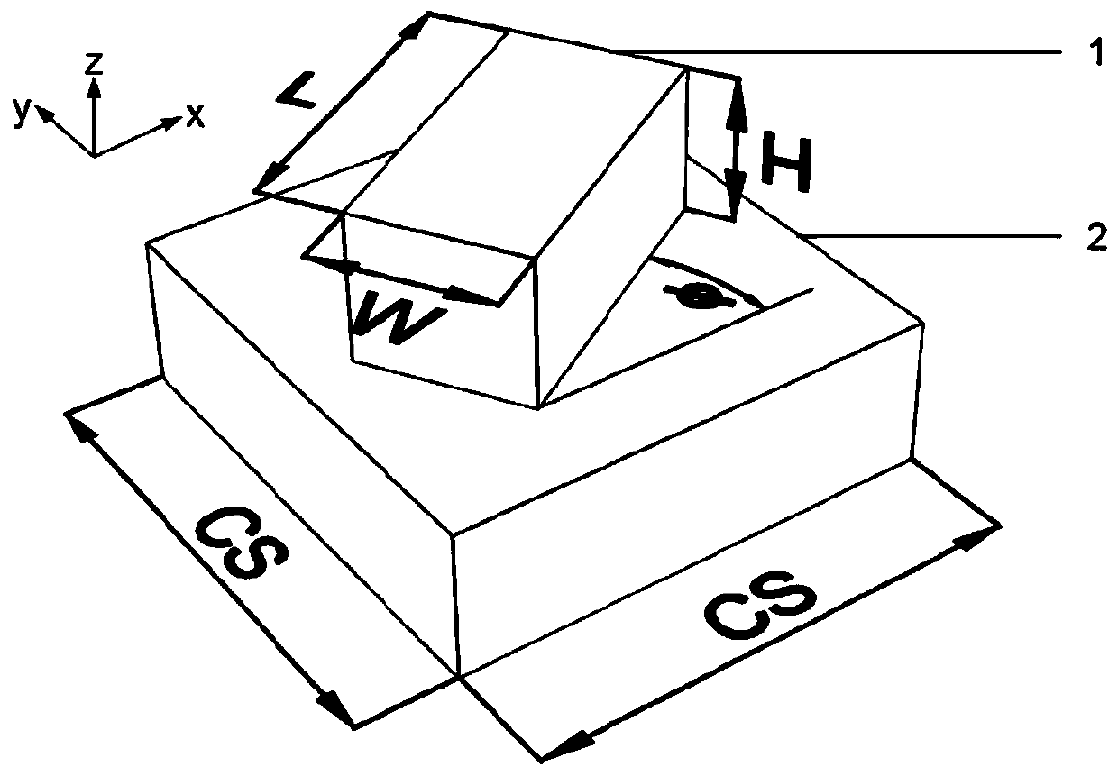 Color printing device based on metal nano brick array and printing method