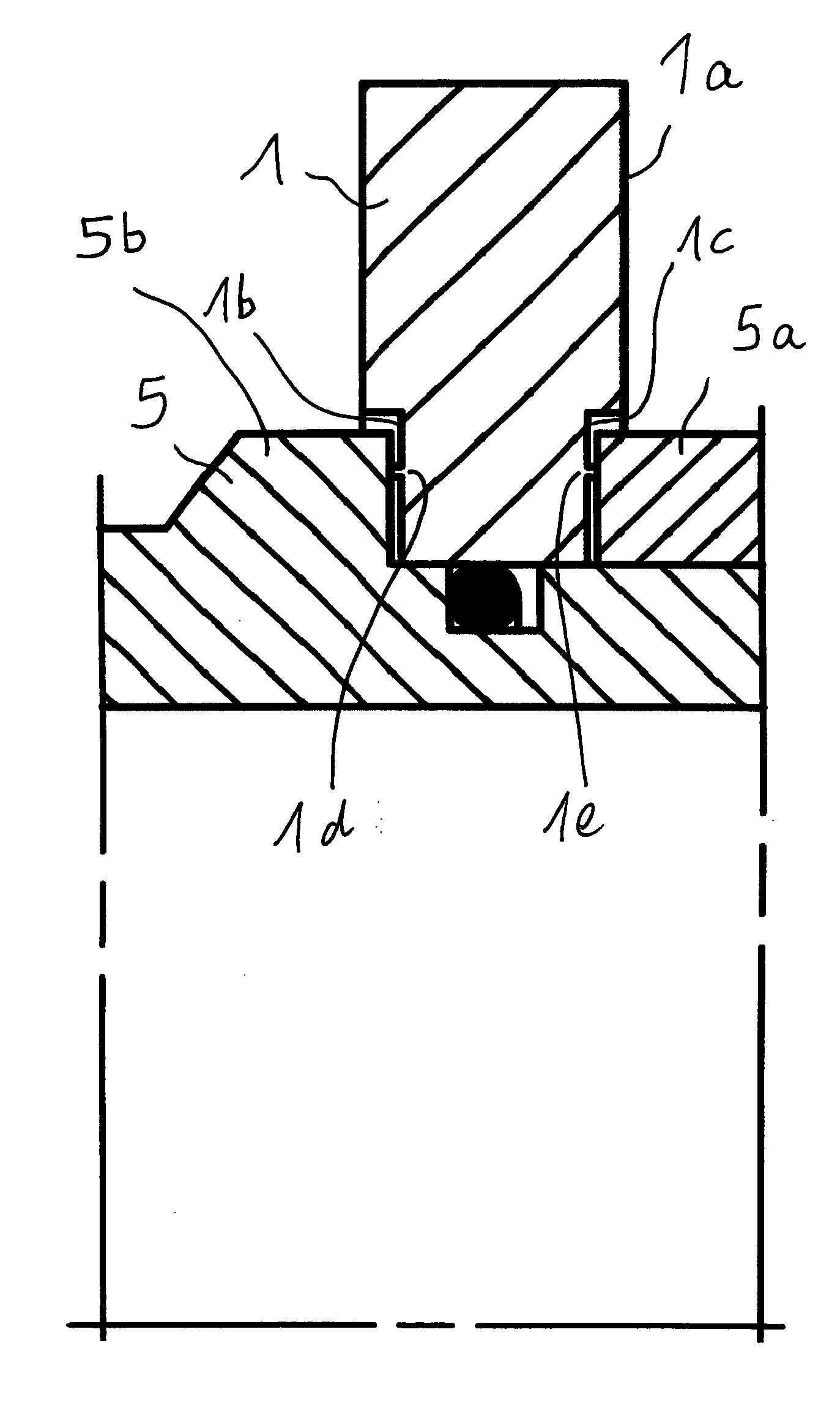 Mechanical face seal with a rotating counter ring and precisely defined clamping