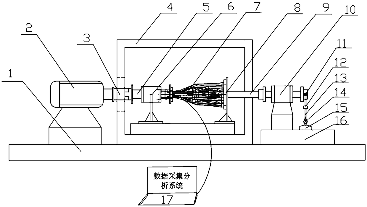 Aluminum shell bearing seat thermal-mechanical coupling strain measurement system and measurement method