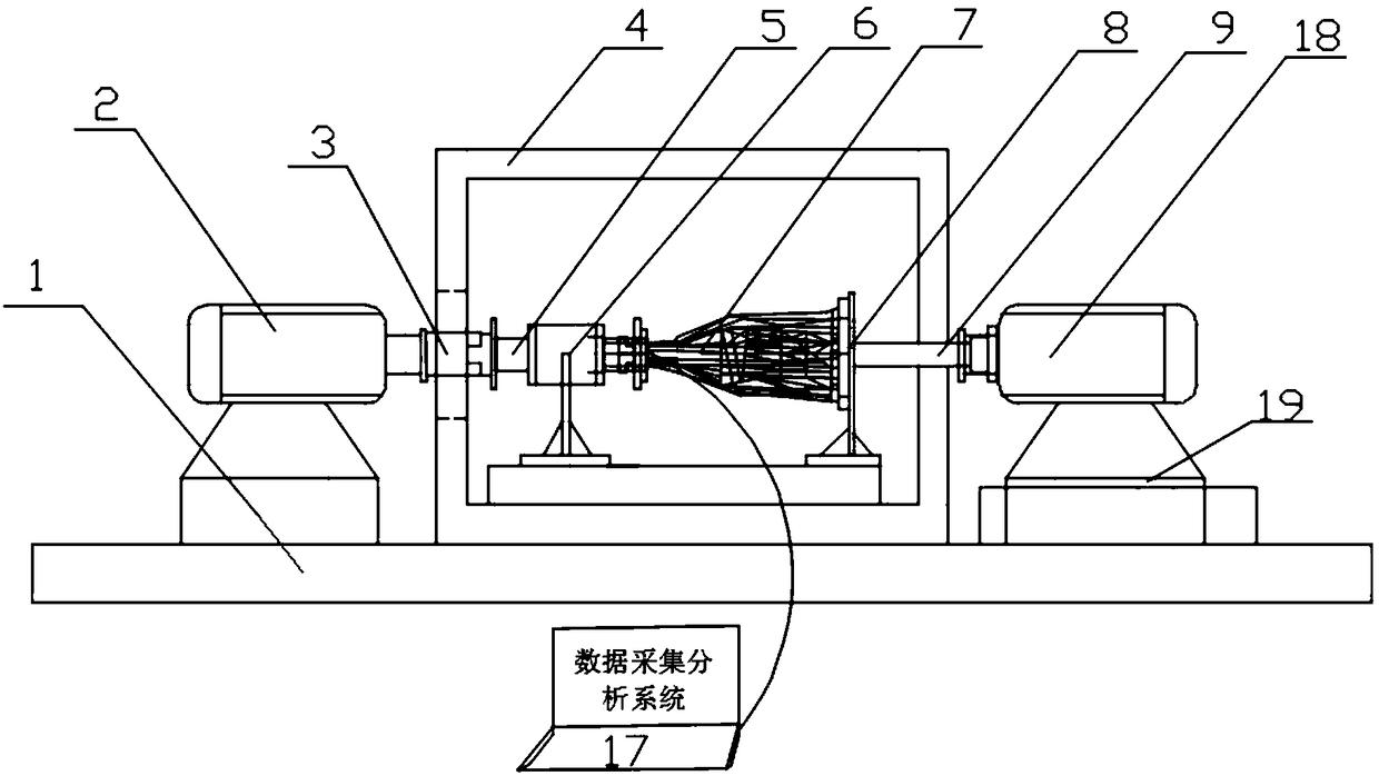 Aluminum shell bearing seat thermal-mechanical coupling strain measurement system and measurement method