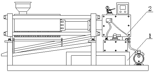 Squeezing device used for grease production