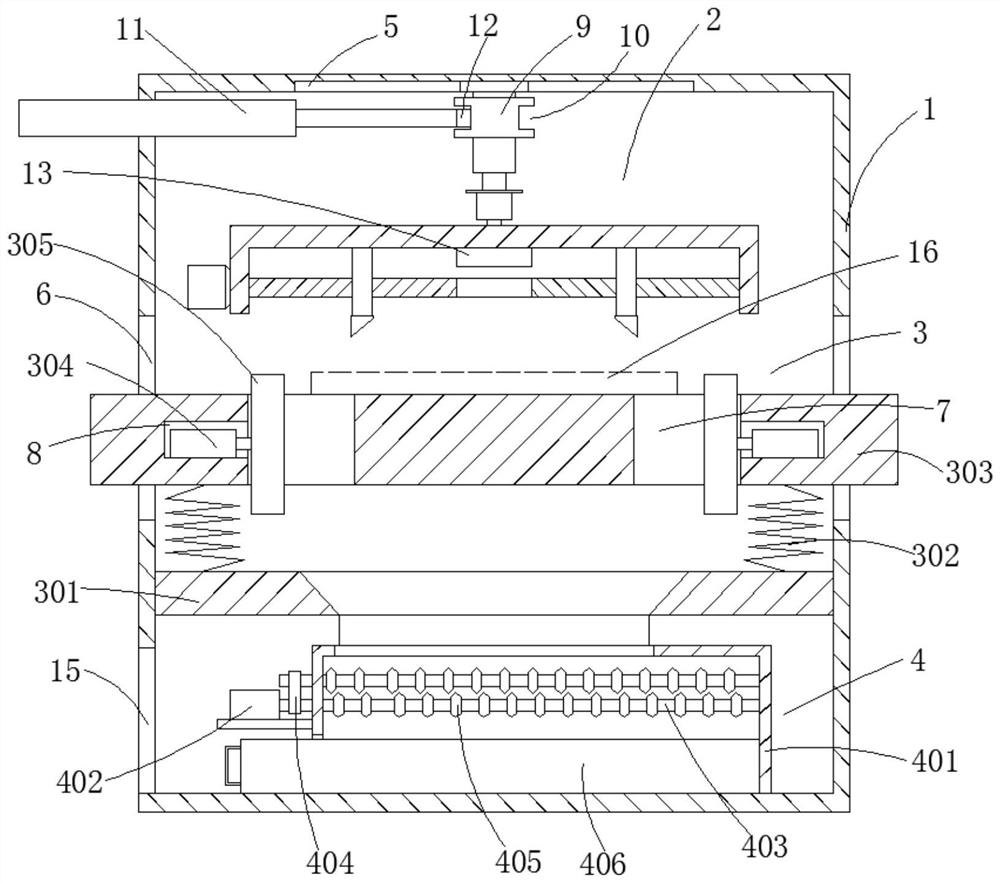 Shearing device for glass fiber-reinforced plastic production and processing and implementation method of shearing device