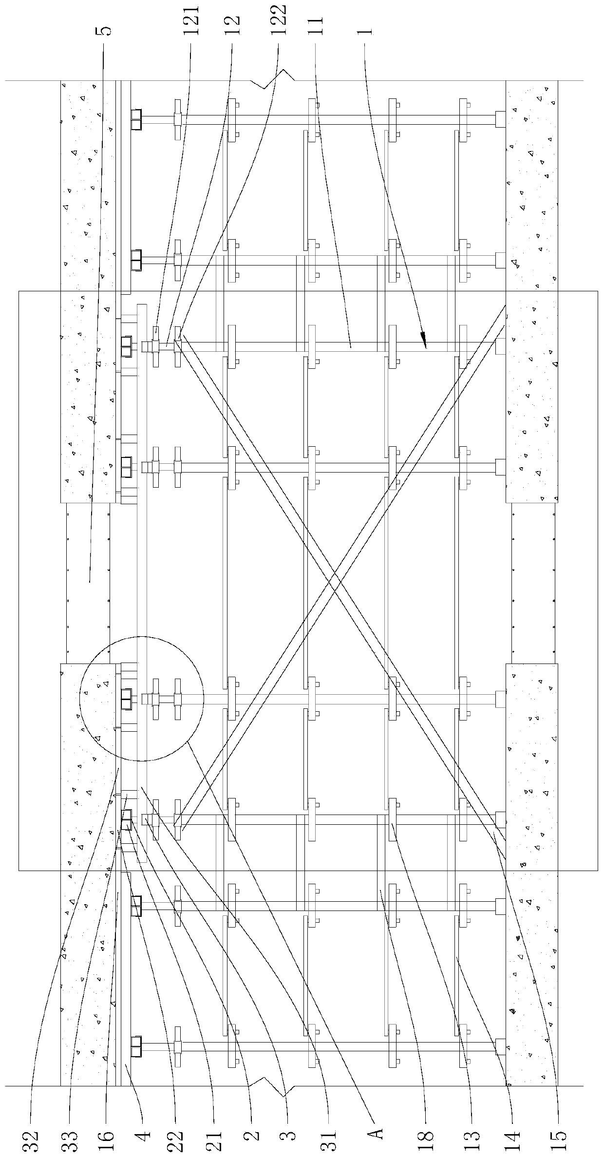 Post-cast strip supporting system