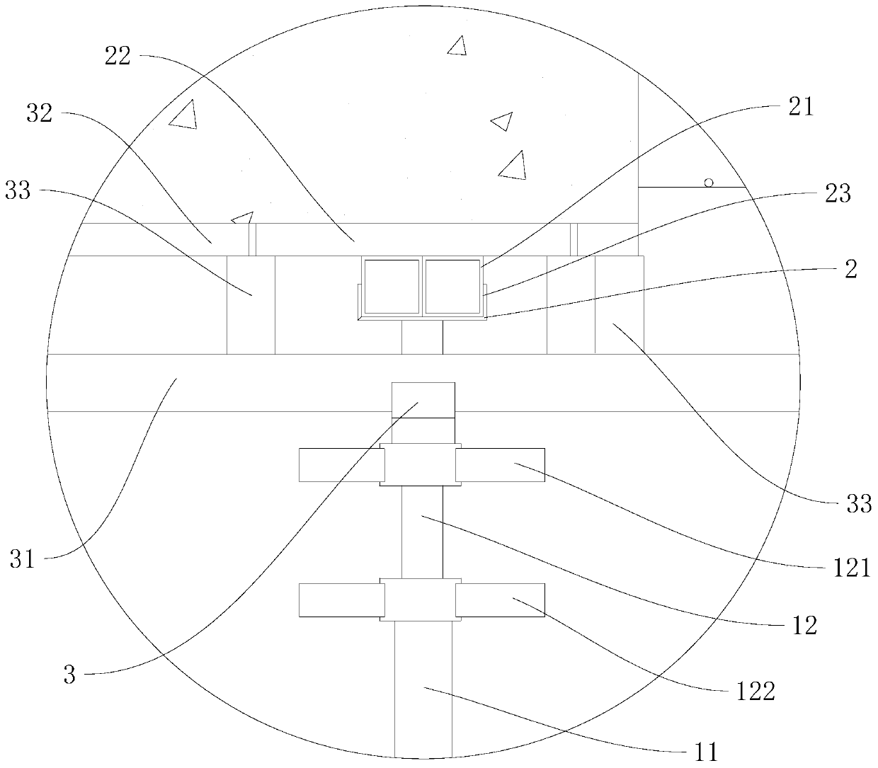 Post-cast strip supporting system