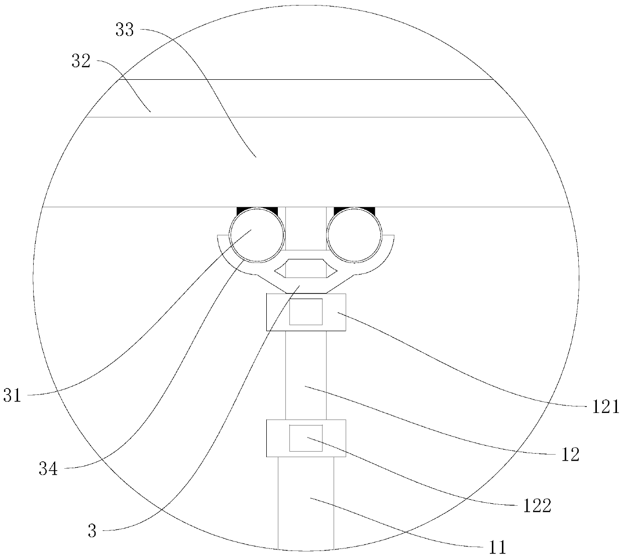 Post-cast strip supporting system