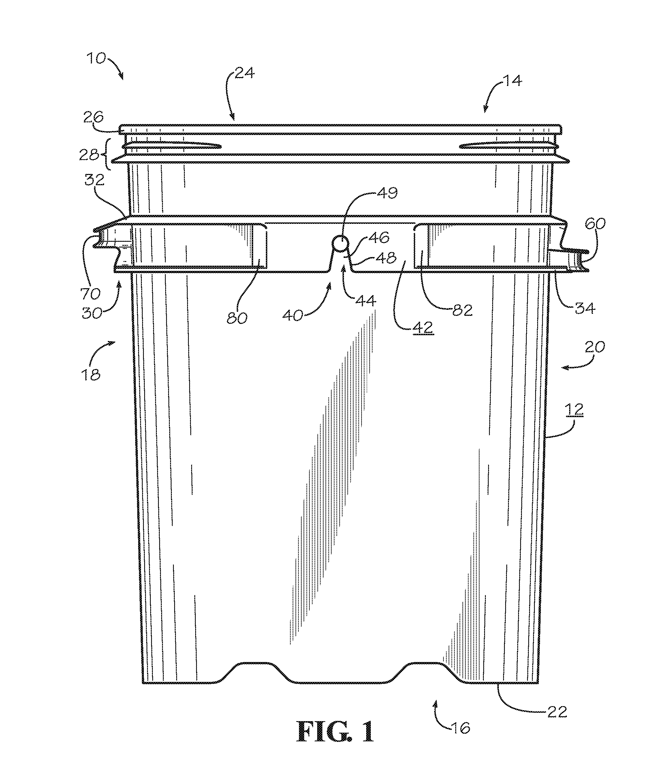 Container with integrated handles